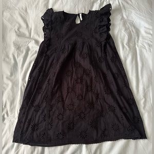 Zara Black Eyelet Dress!